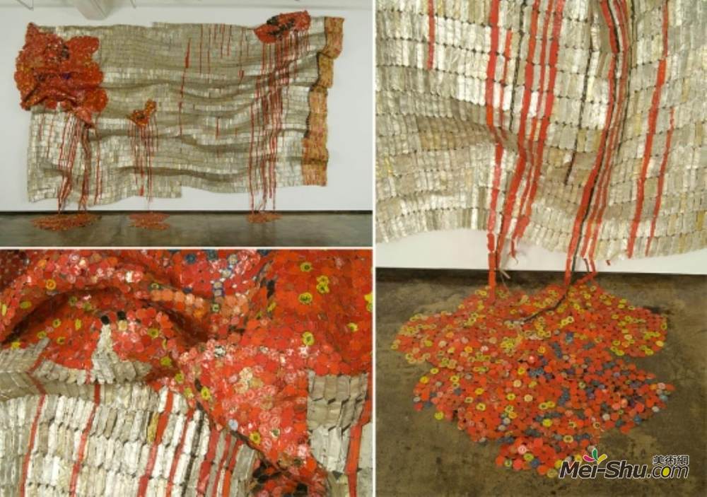 艾尔·安纳祖(El Anatsui)高清作品《塔卡里出血》