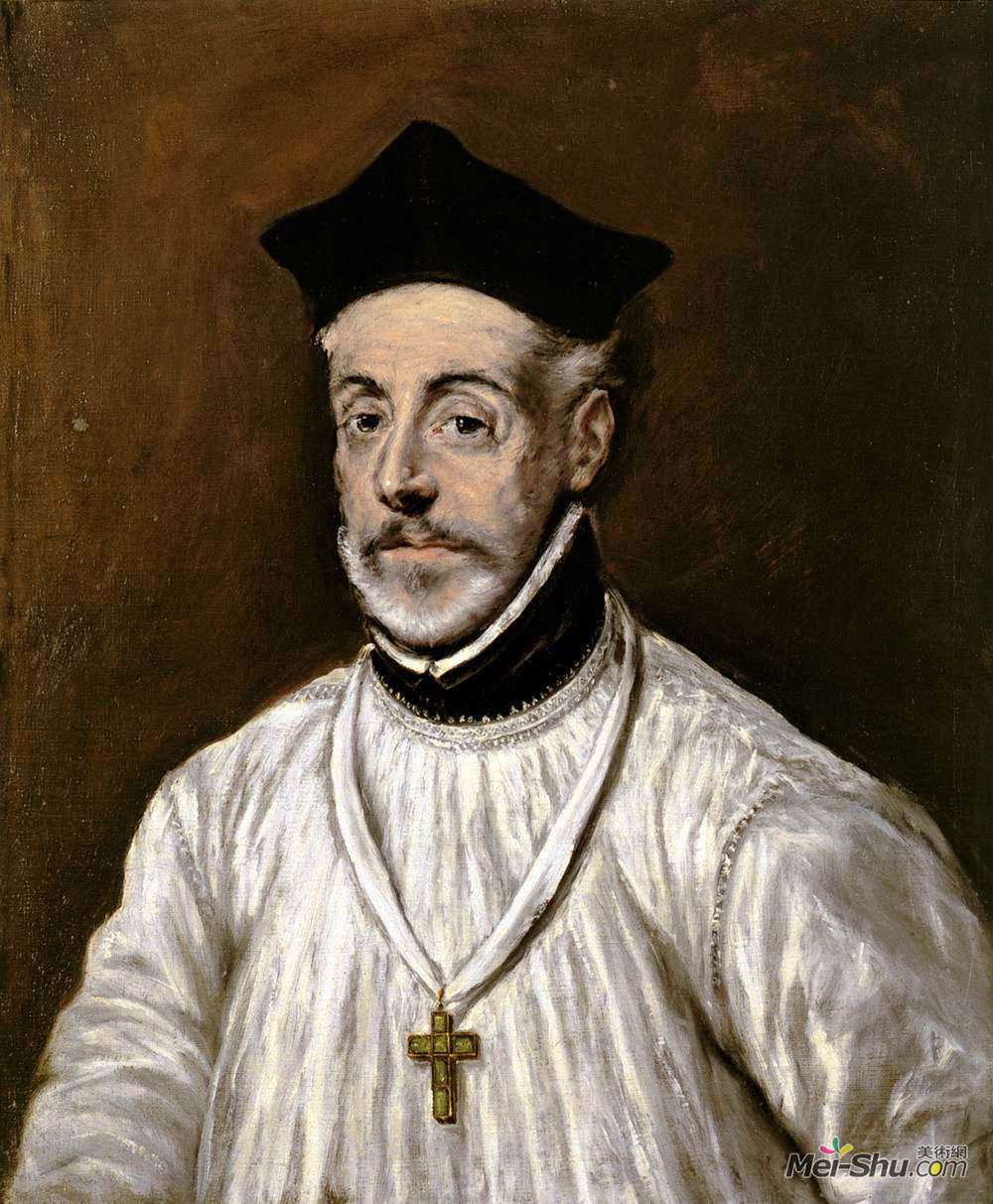 埃尔·格列柯(El Greco)高清作品《Portrait of Diego de Covarrubias》