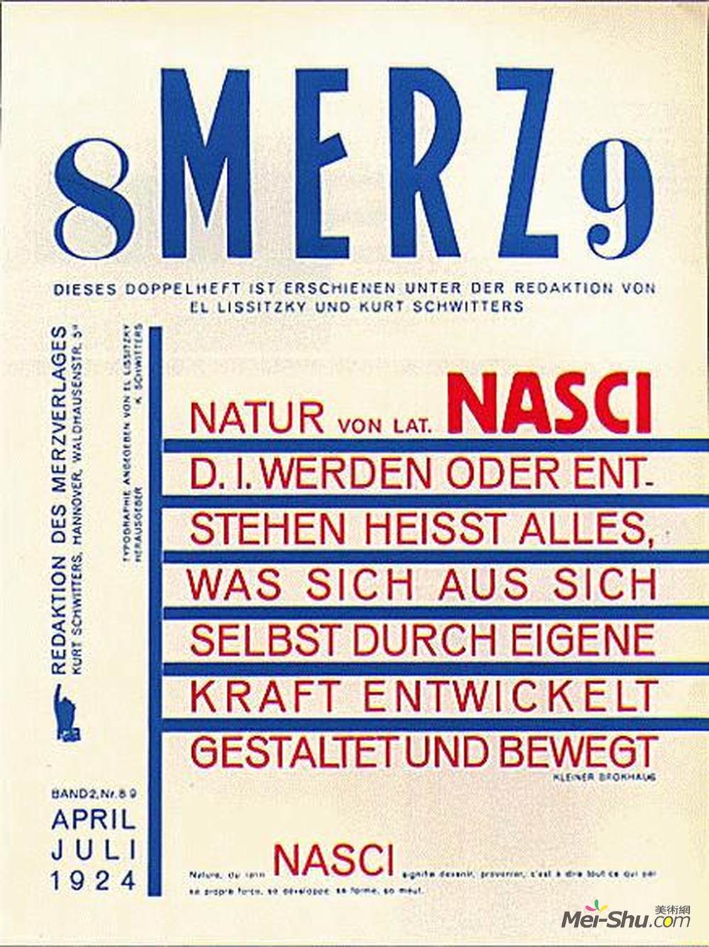 埃尔·利西茨基(El Lissitzky)高清作品《Merz' Magazine Layout》