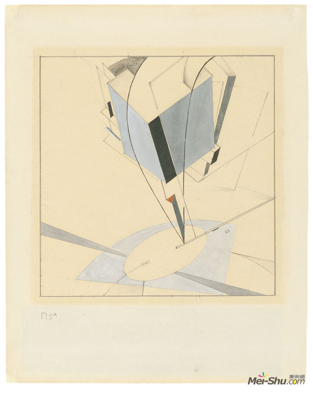 埃尔·利西茨基(El Lissitzky)高清作品《Proun 5 A》