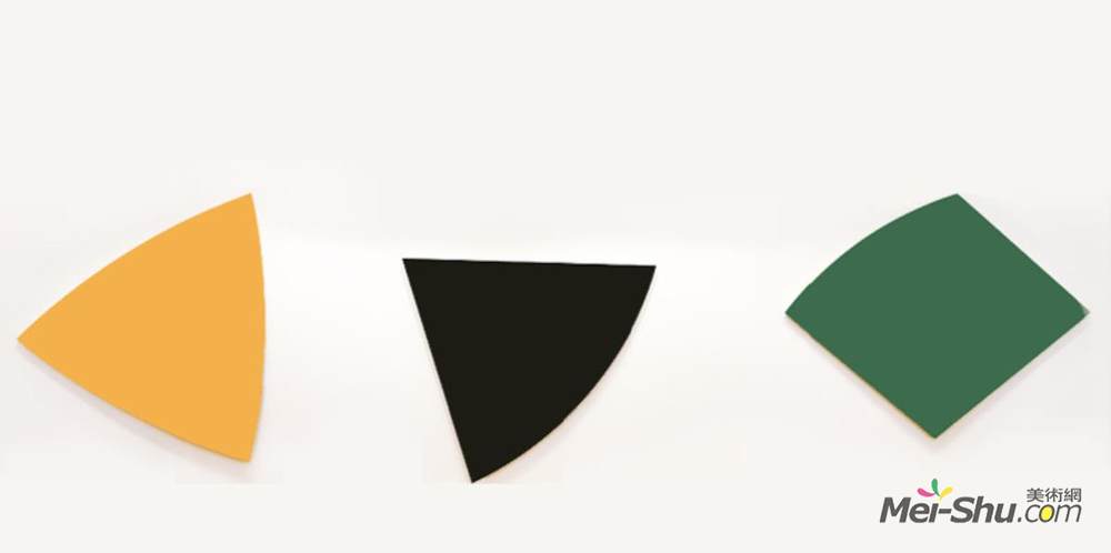 埃斯沃兹·凯利(Ellsworth Kelly)高清作品《三块：橙色、深灰色、格林》