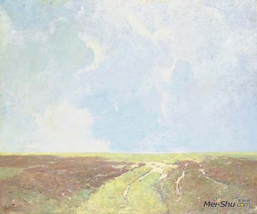 埃米尔·卡尔森(Emil Carlsen)高清作品《湿地景观》