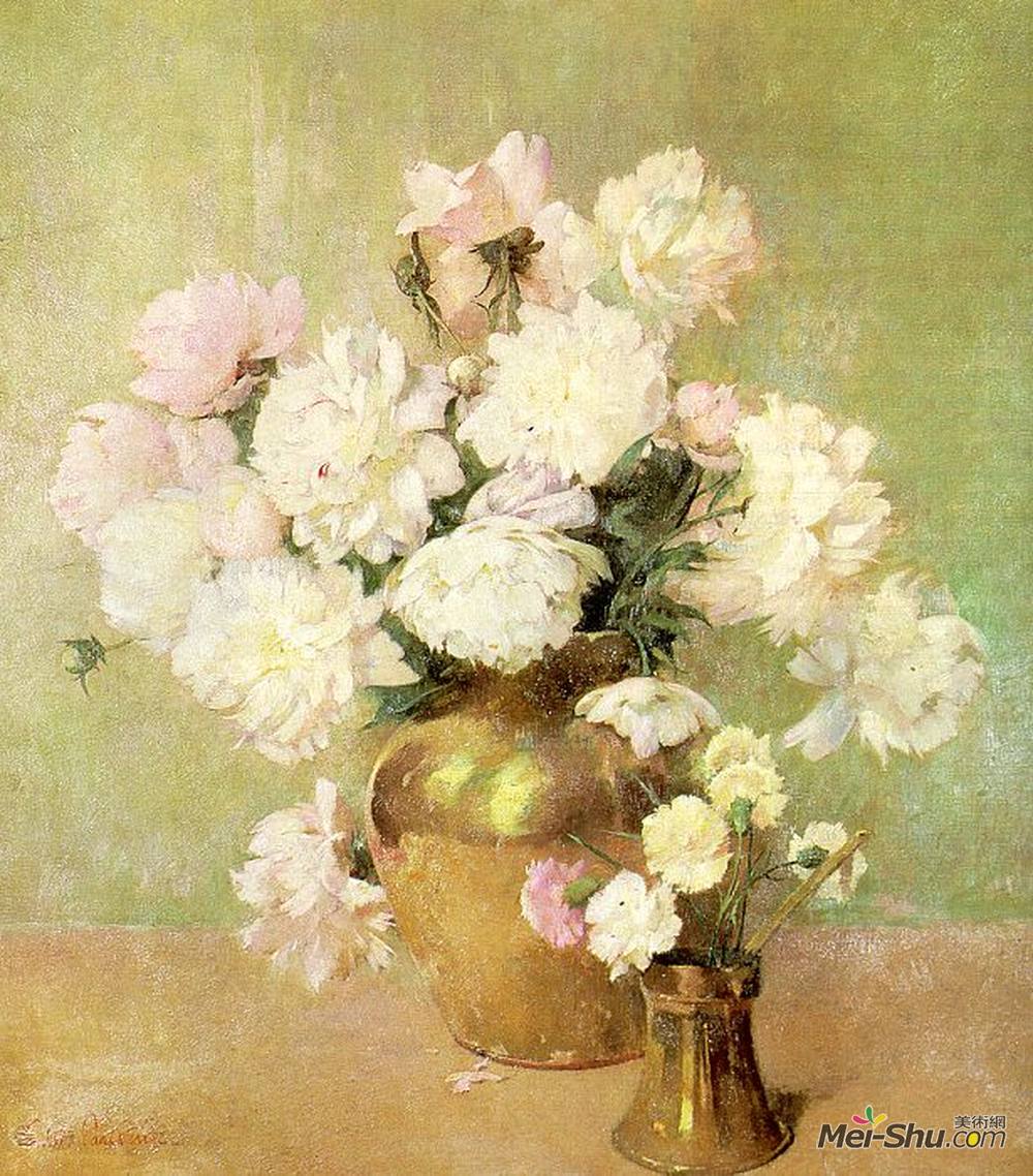 埃米尔·卡尔森(Emil Carlsen)高清作品《牡丹》