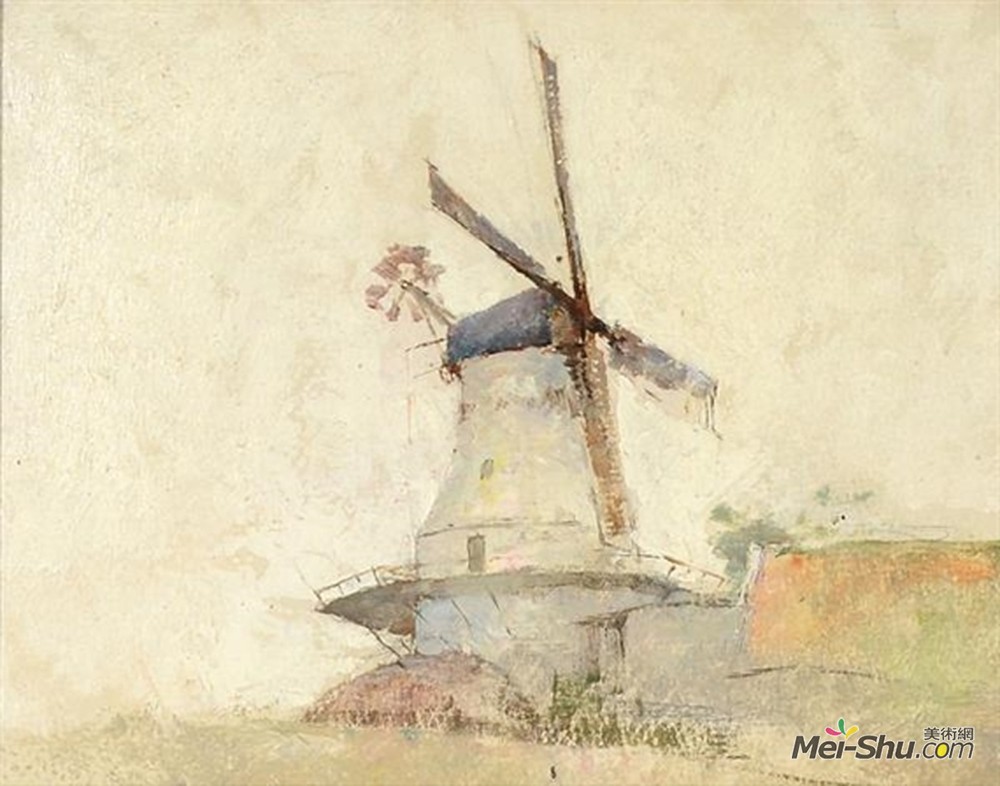 埃米尔·卡尔森(Emil Carlsen)高清作品《风车》