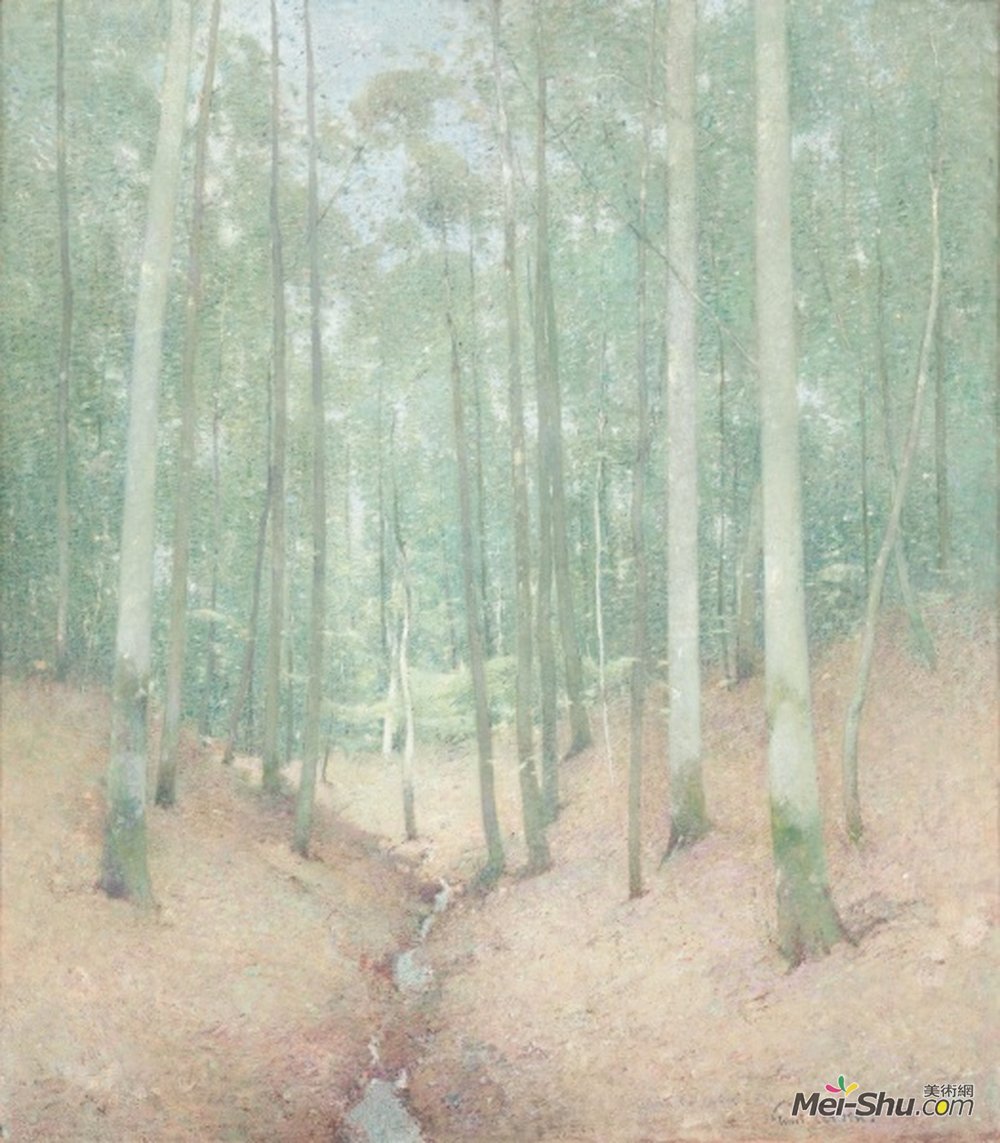 埃米尔·卡尔森(Emil Carlsen)高清作品《木材内部》