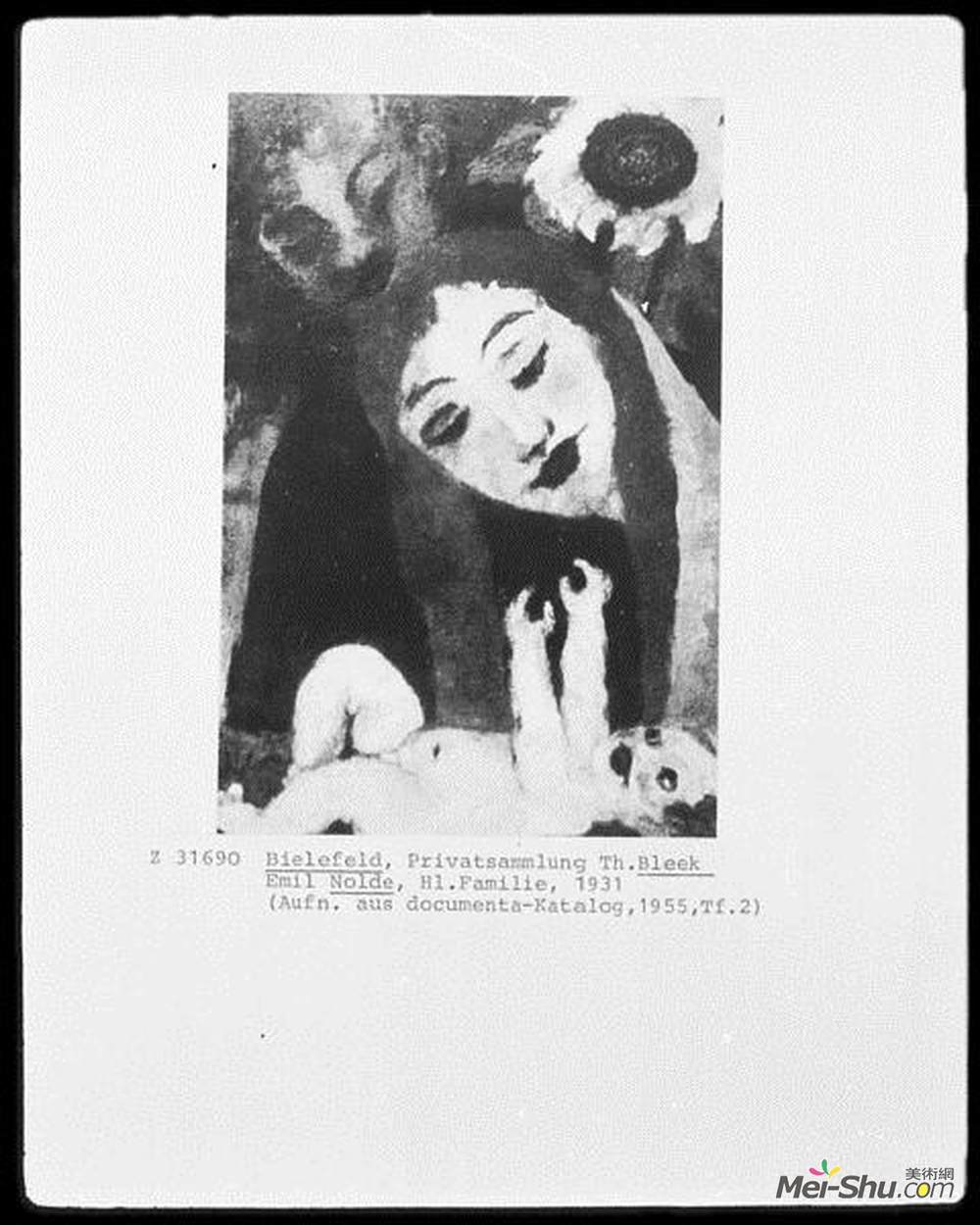 埃米尔·诺尔迪(Emil Nolde)高清作品《神圣家庭》