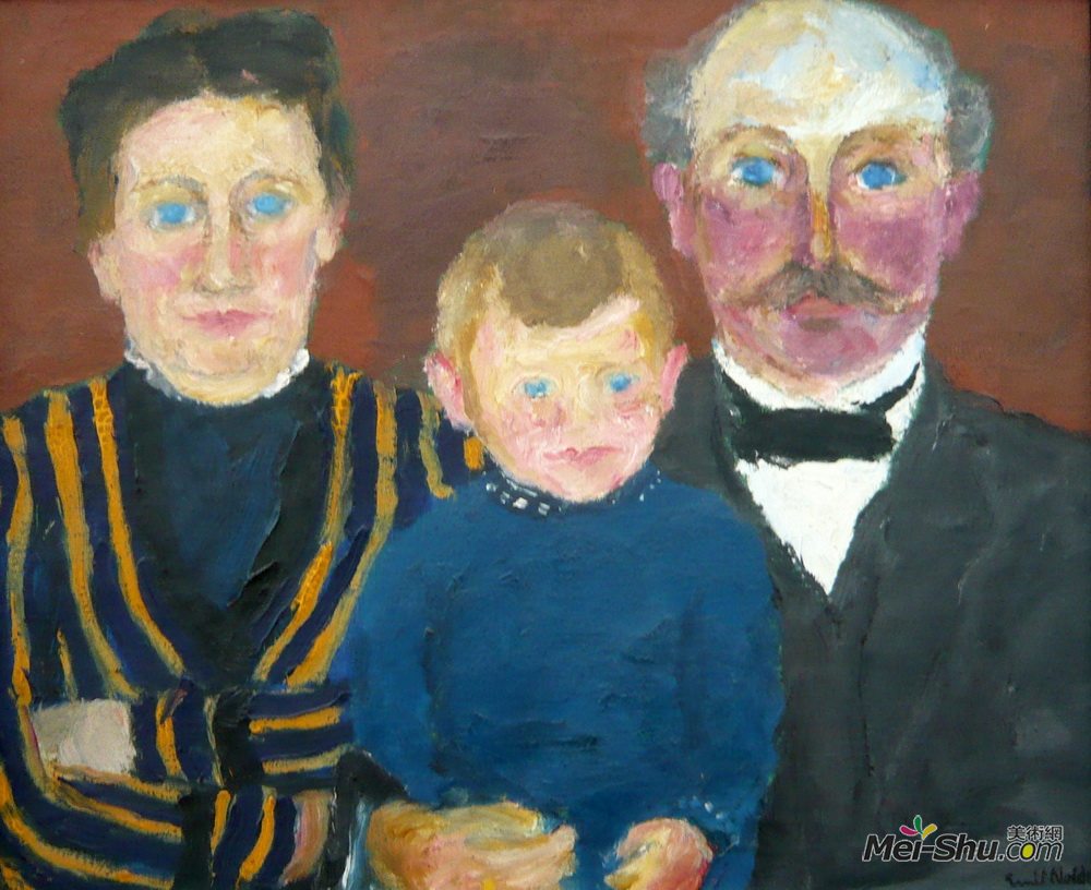 埃米尔·诺尔迪(Emil Nolde)高清作品《Bonnichsen family》