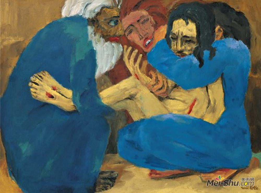 埃米尔·诺尔迪(Emil Nolde)高清作品《埋葬》