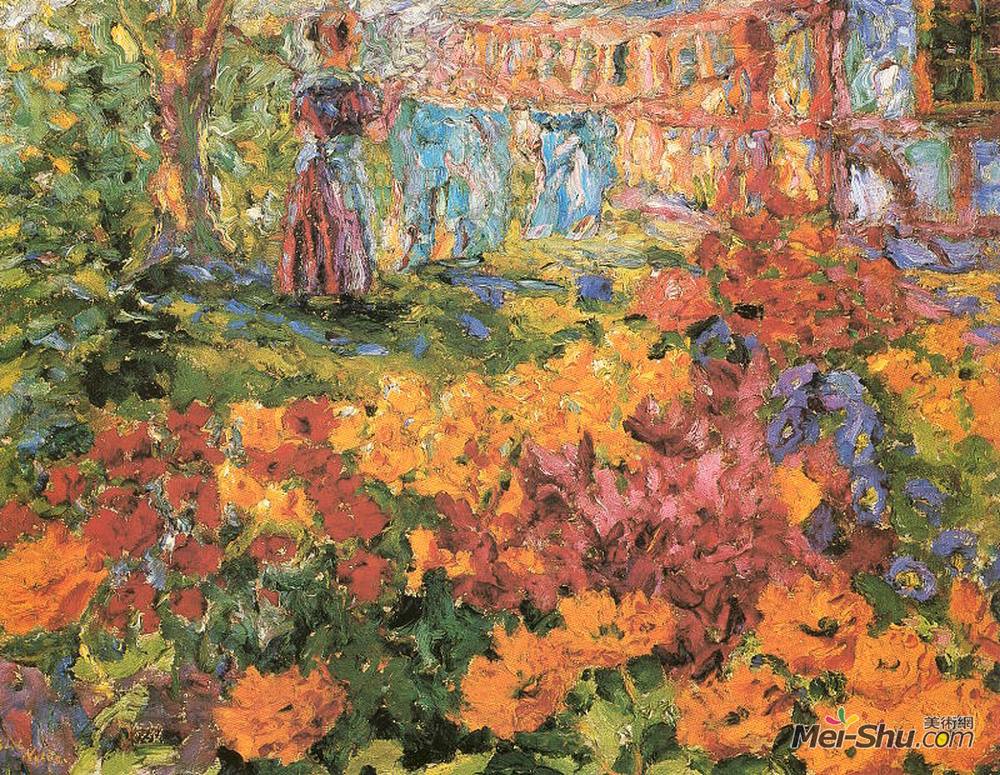 埃米尔·诺尔迪(Emil Nolde)高清作品《花圃》