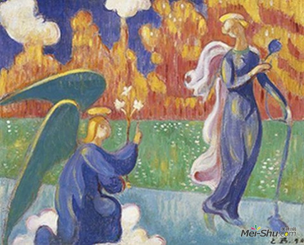 埃米尔·伯纳德(Emile Bernard)高清作品《报喜》