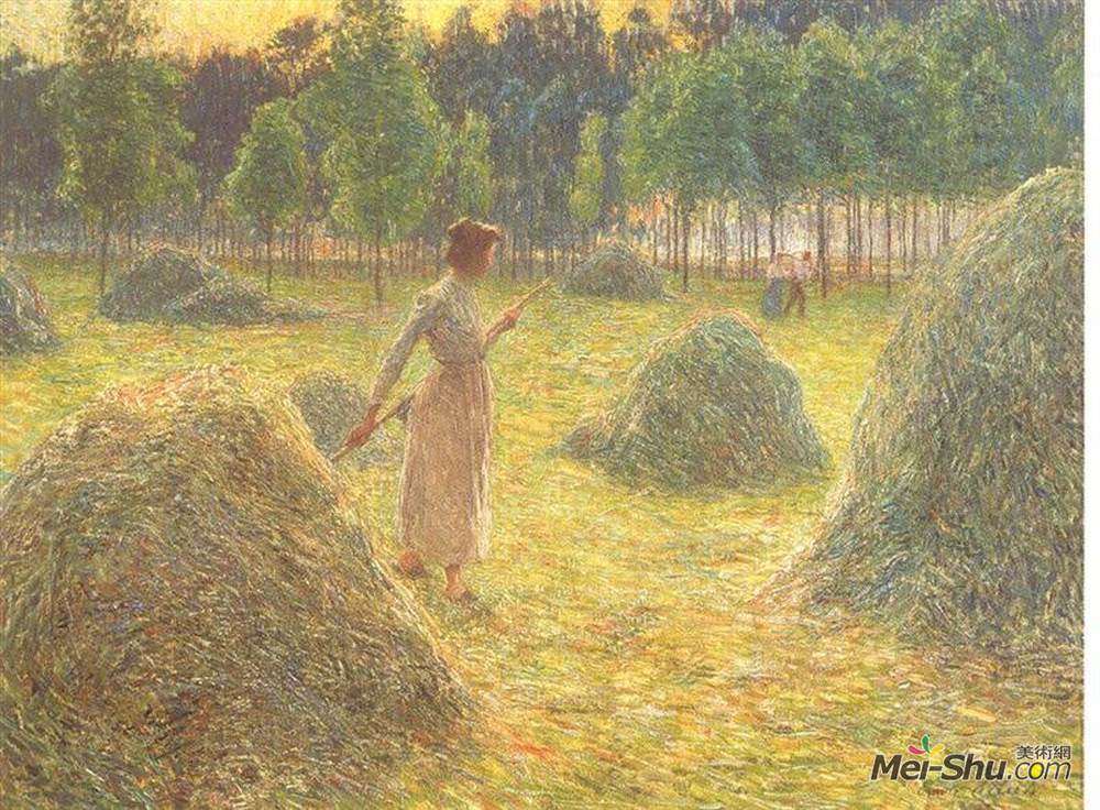 埃米尔·克劳斯(Emile Claus)高清作品《干草堆》