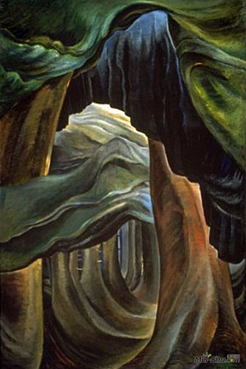 埃米莉·凯尔(Emily Carr)高清作品《不列颠哥伦比亚森林》