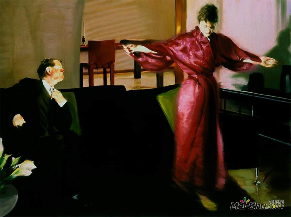 埃里克·菲舍尔(Eric Fischl)高清作品《克雷菲尔德项目客厅3现场》