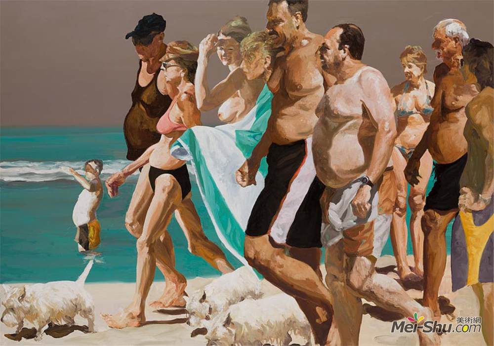 埃里克·菲舍尔(Eric Fischl)高清作品《天堂乐园的场景》