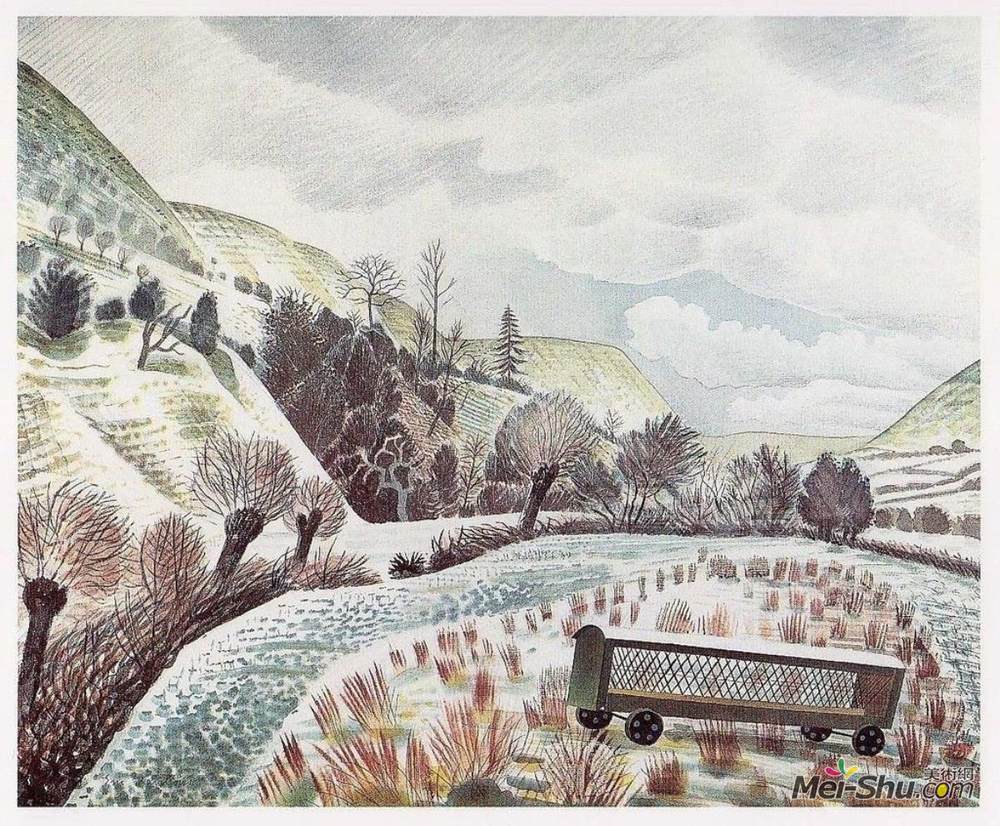 艾里克·拉斐留斯(Eric Ravilious)高清作品《新年雪》