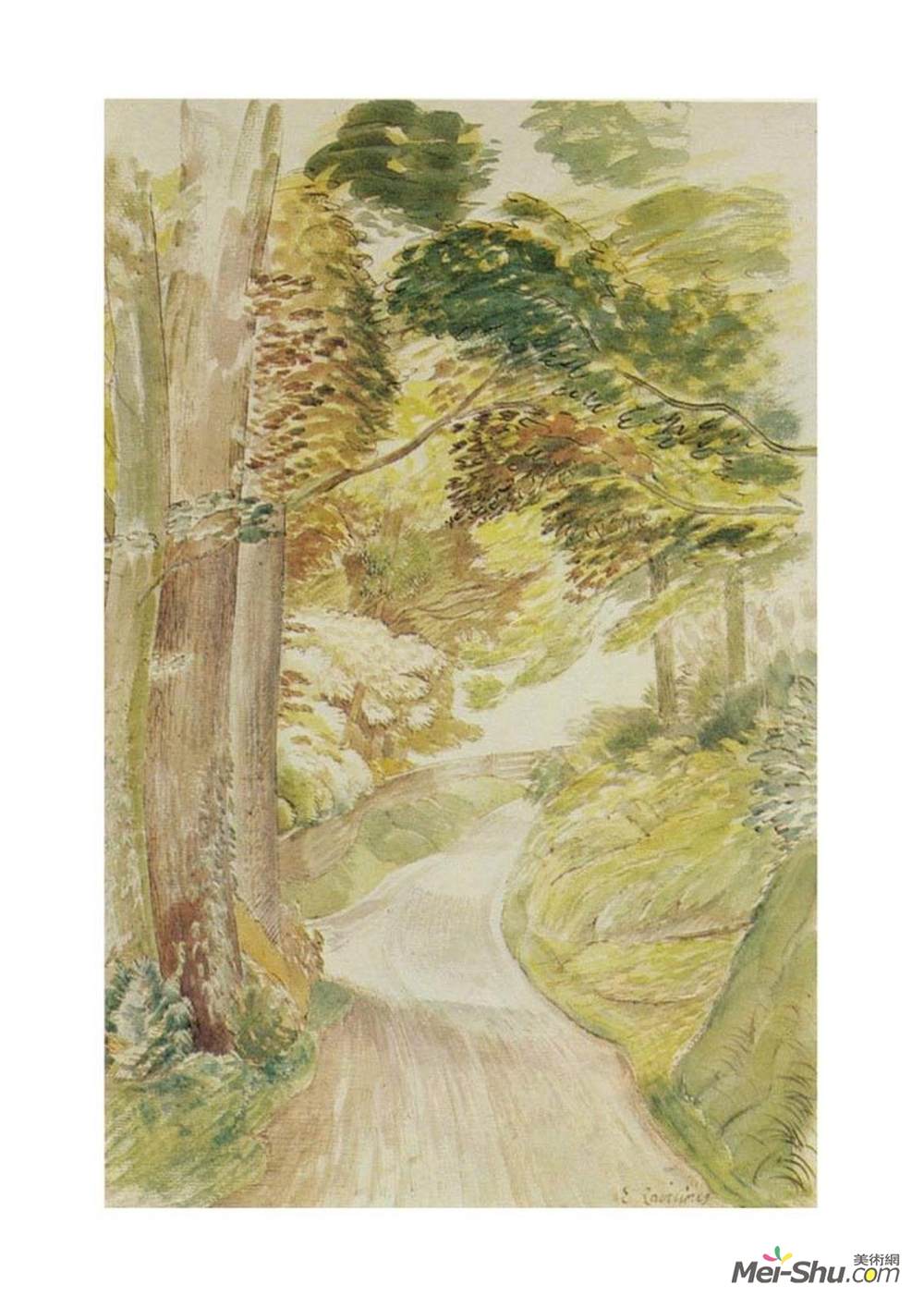 艾里克·拉斐留斯(Eric Ravilious)高清作品《苏塞克斯东路》
