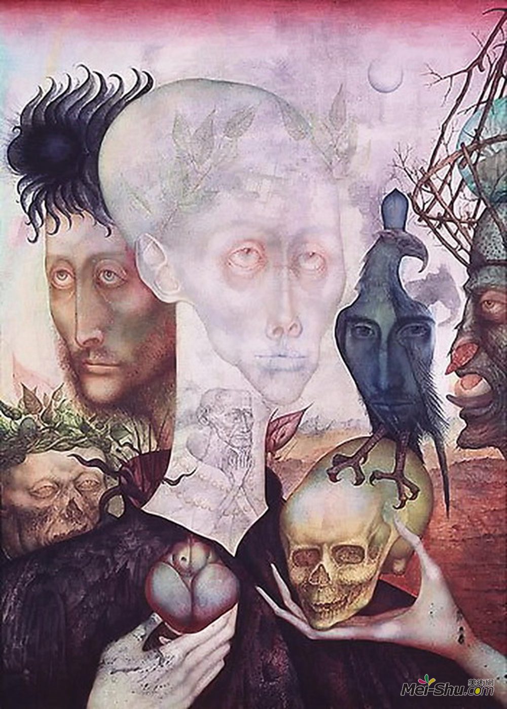 恩斯特·富克斯(Ernst Fuchs)高清作品《对维多利亚的诱惑》