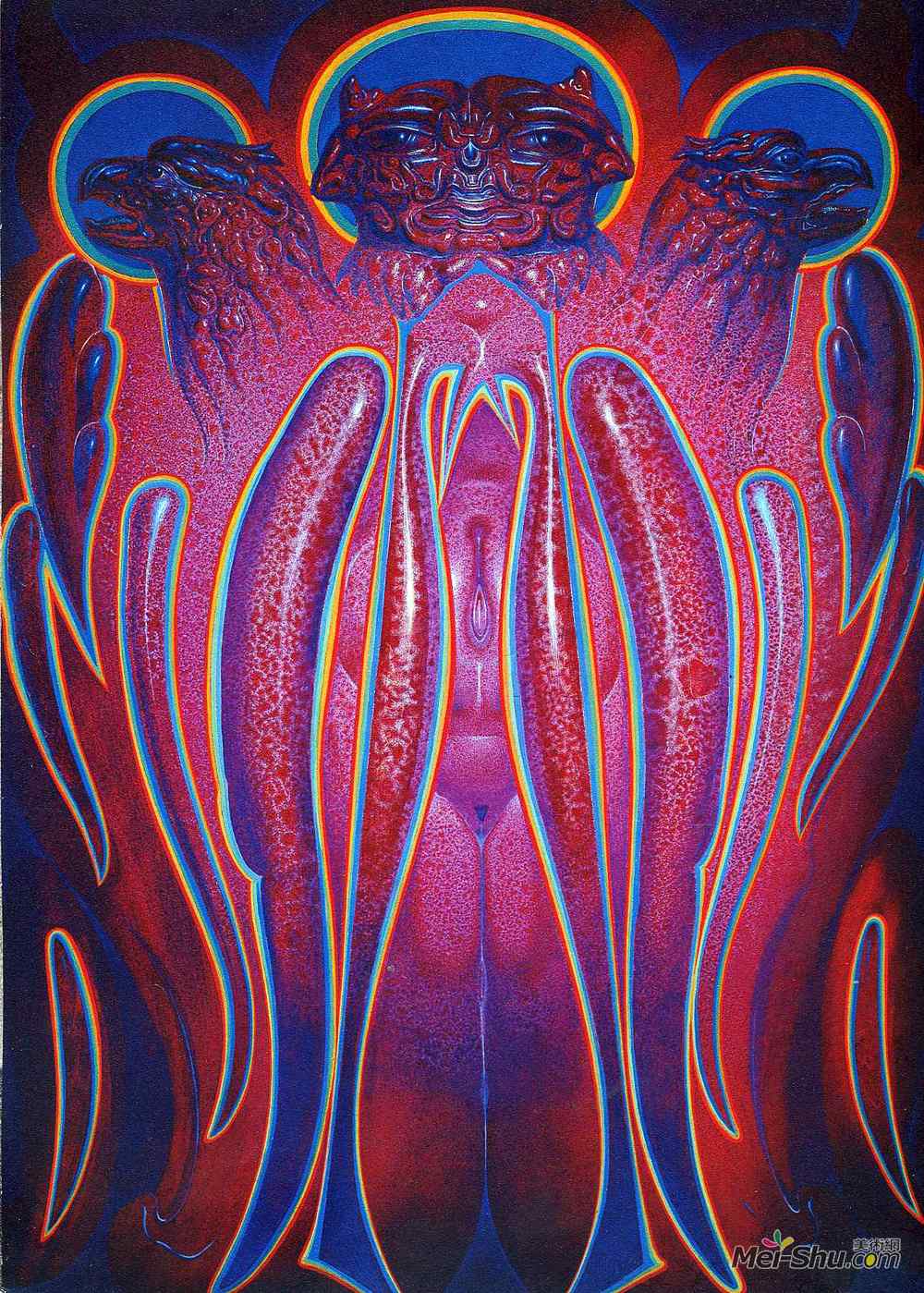恩斯特·富克斯(Ernst Fuchs)高清作品《一个紫水晶天使》