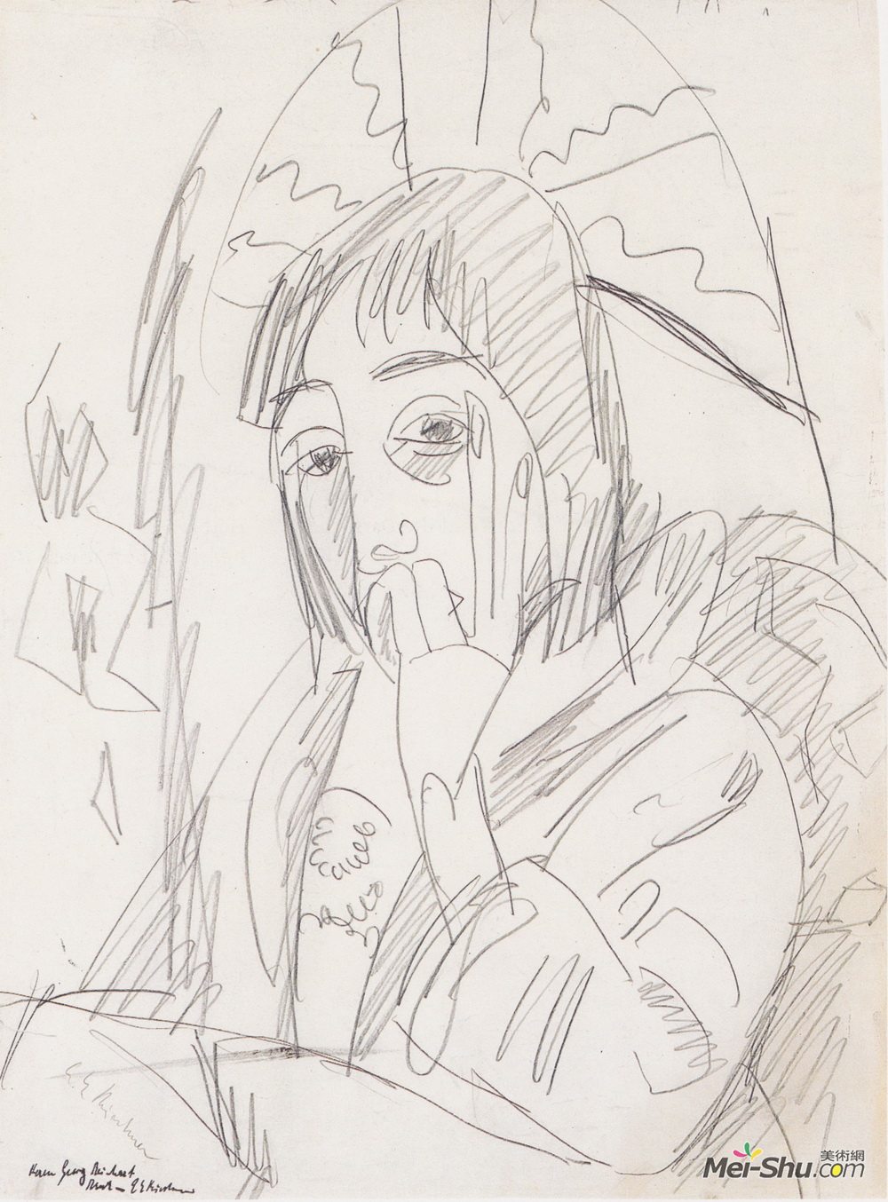 恩斯特·路德维希·克尔希纳(Ernst Ludwig Kirchner)高清作品《埃尔纳耶夫希姆》