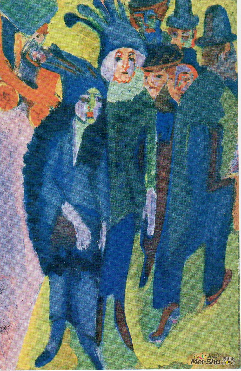 恩斯特·路德维希·克尔希纳(Ernst Ludwig Kirchner)高清作品《街景》