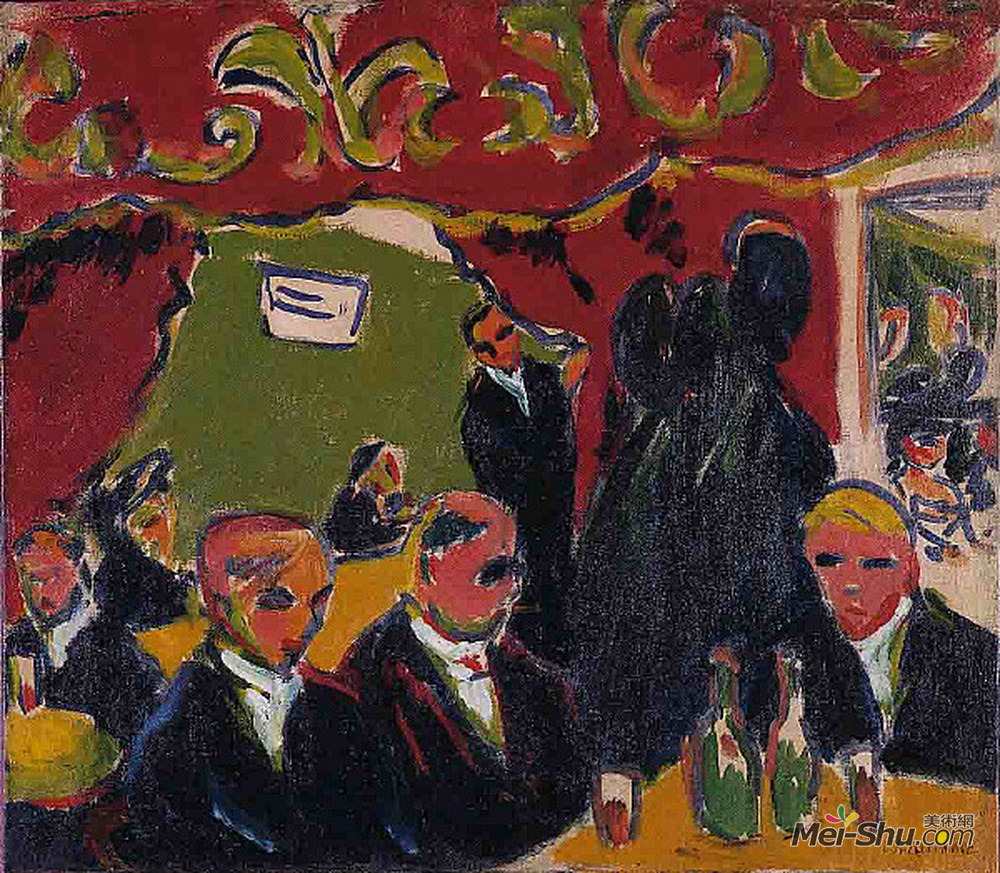 《酒馆》恩斯特·路德维希·克尔希纳(ernst ludwig kirchner)高清作