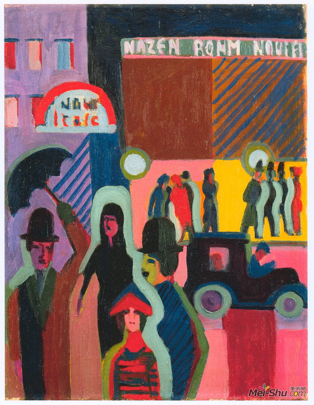 恩斯特·路德维希·克尔希纳(Ernst Ludwig Kirchner)高清作品《雨中滞留》
