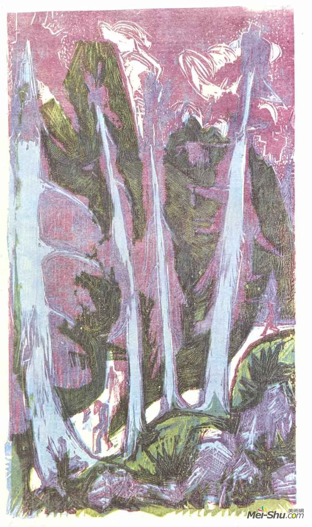 恩斯特·路德维希·克尔希纳(Ernst Ludwig Kirchner)高清作品《冷杉》