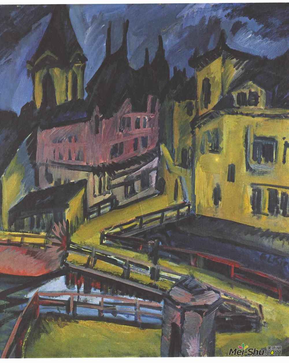 恩斯特·路德维希·克尔希纳(Ernst Ludwig Kirchner)高清作品《帕尔唐斯泰格》