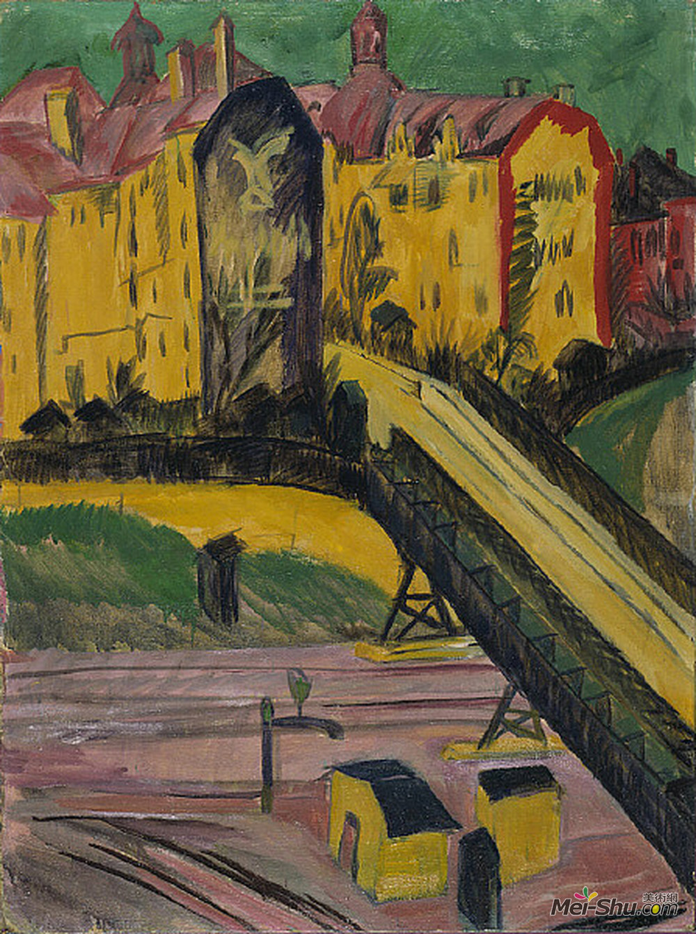 恩斯特·路德维希·克尔希纳(Ernst Ludwig Kirchner)高清作品《从窗口查看》