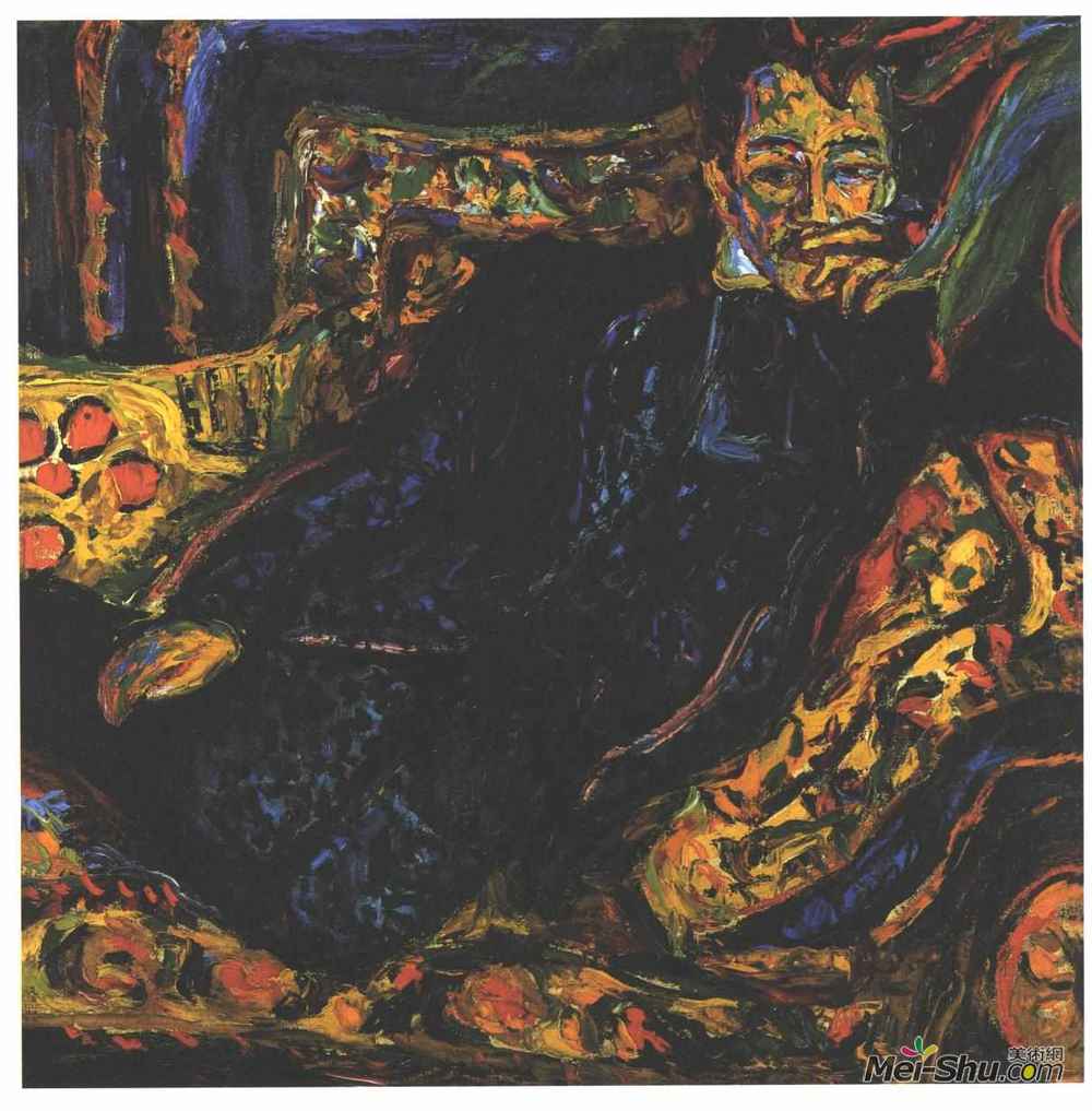 恩斯特·路德维希·克尔希纳(Ernst Ludwig Kirchner)高清作品《汉斯弗里施的肖像》
