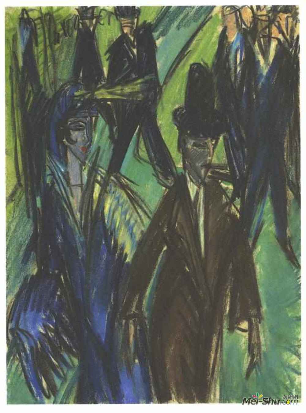 恩斯特·路德维希·克尔希纳(Ernst Ludwig Kirchner)高清作品《街景》