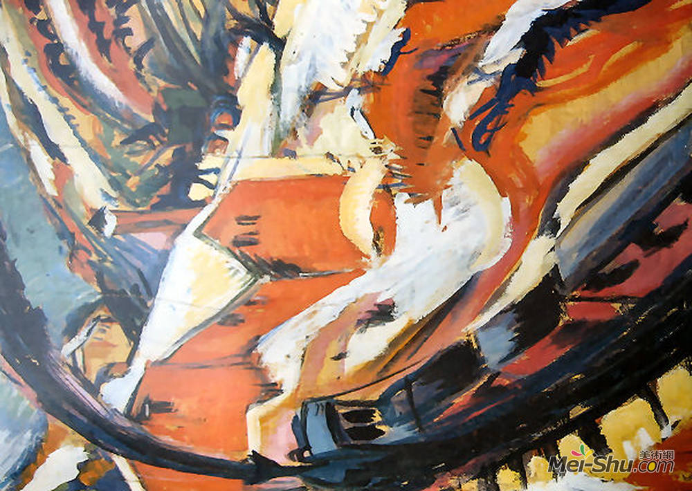 恩斯特·路德维希·克尔希纳(Ernst Ludwig Kirchner)高清作品《陶努斯的铁路》