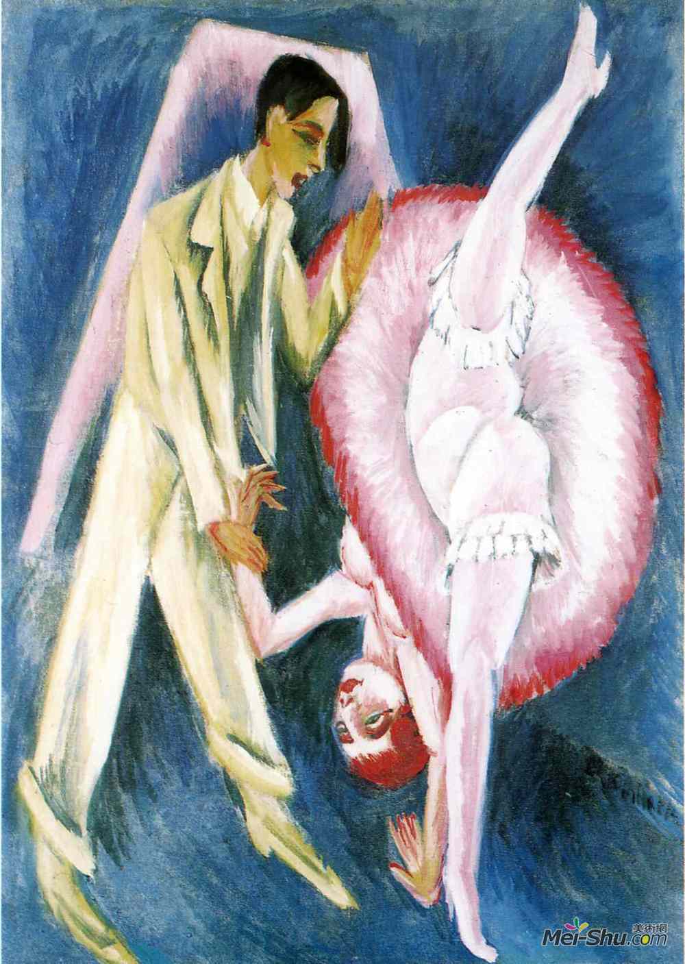 恩斯特·路德维希·克尔希纳(Ernst Ludwig Kirchner)高清作品《舞伴》