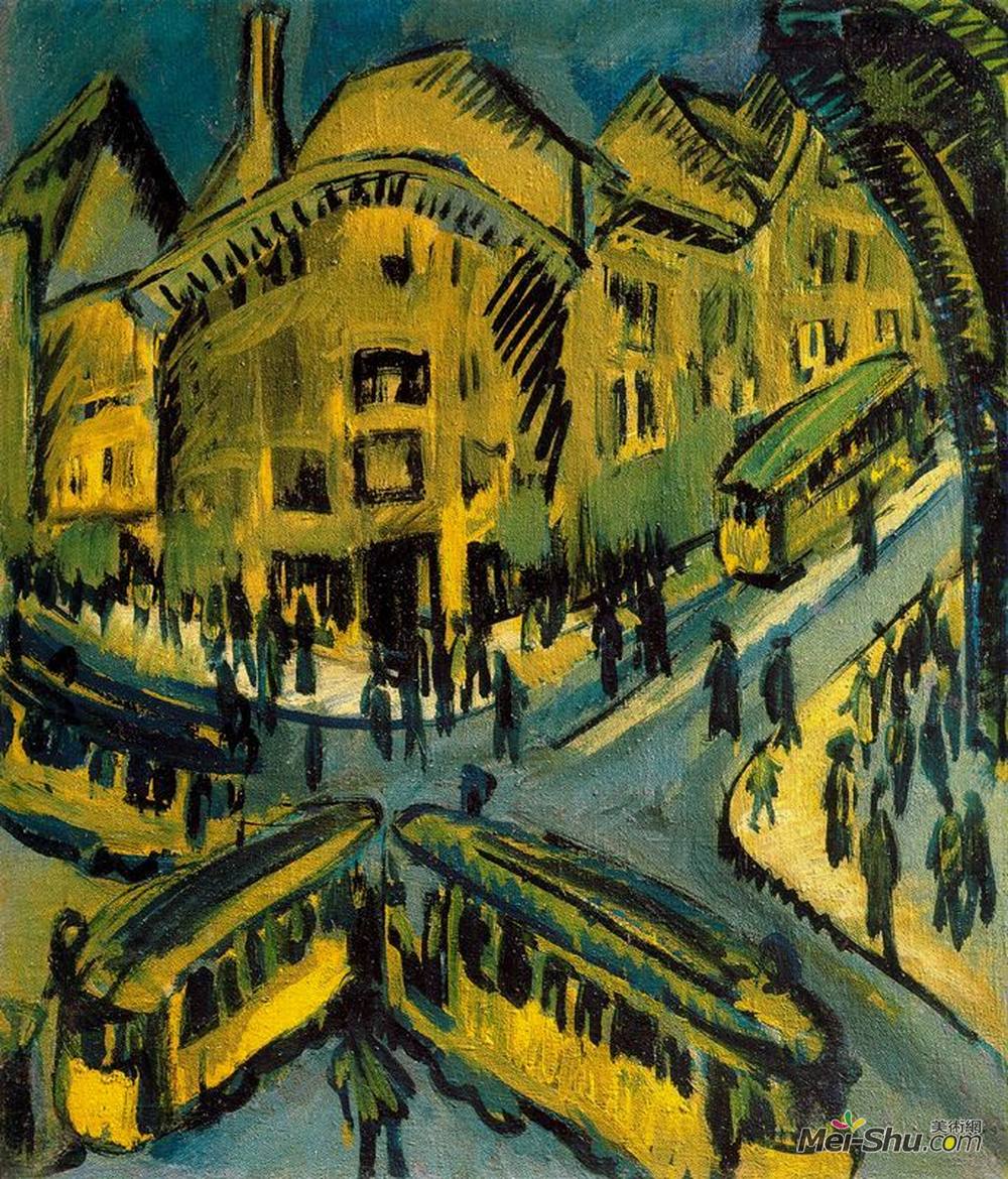 恩斯特·路德维希·克尔希纳(Ernst Ludwig Kirchner)高清作品《诺伦登普拉茨》