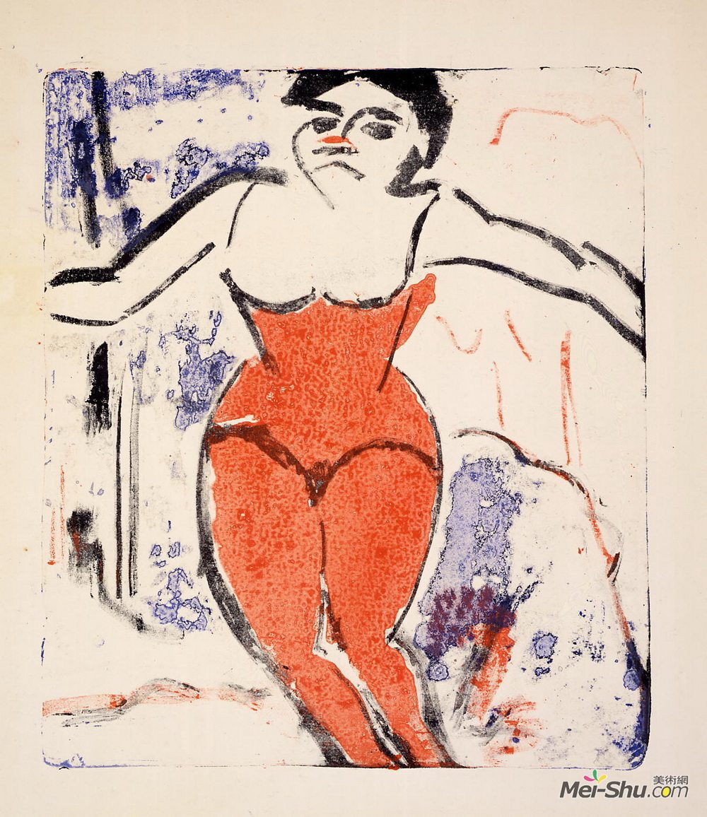 恩斯特·路德维希·克尔希纳(Ernst Ludwig Kirchner)高清作品《艺术家恳求掌声》