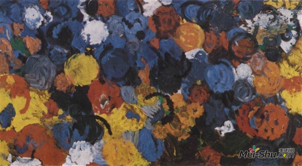 恩斯特·威廉·奈(Ernst Wilhelm Nay)高清作品《蓝色洪水》