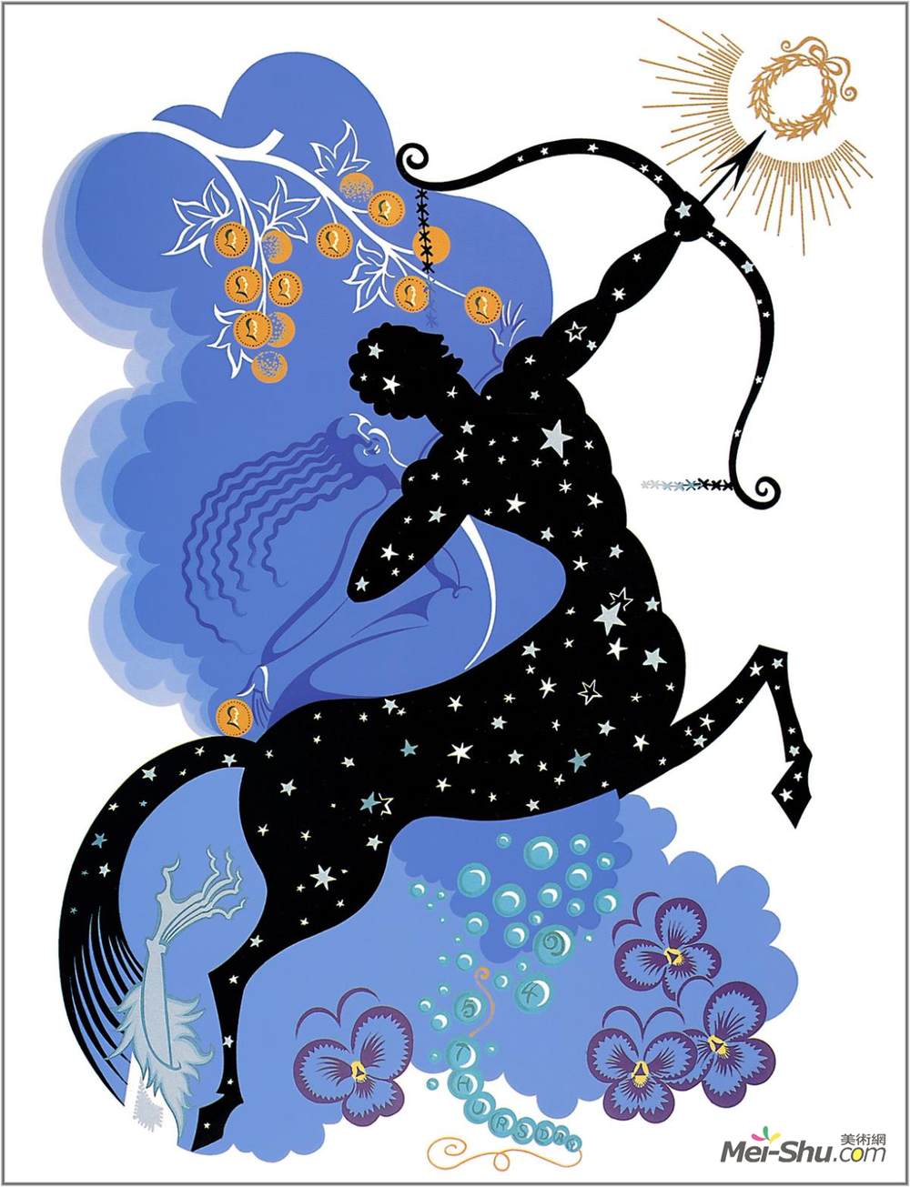 埃尔特(Erte)高清作品《生肖，射手座》