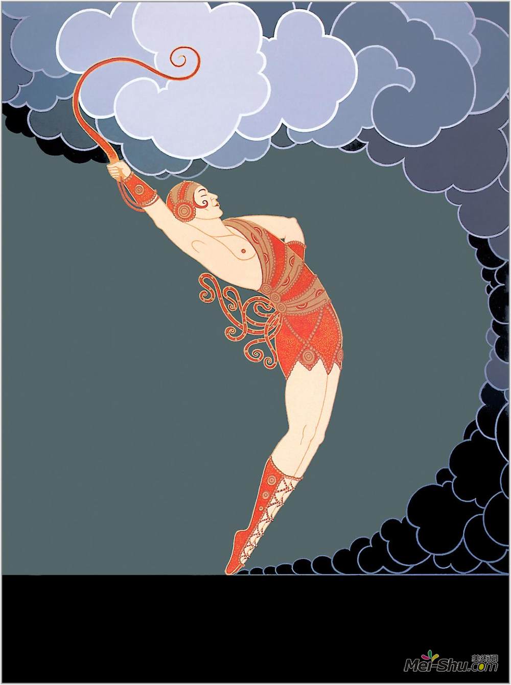埃尔特(Erte)高清作品《在剧院，舞蹈家》