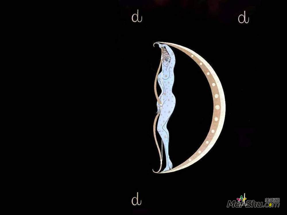 埃尔特(Erte)高清作品《字母D》