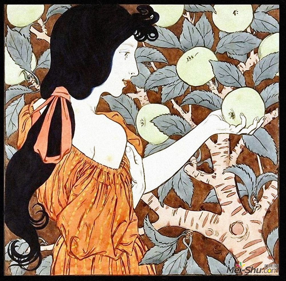 欧仁·格拉塞(Eugène Grasset)高清作品《分娩》