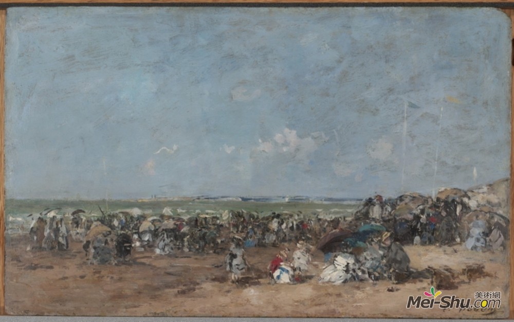 尤金·布丹(Eugene Boudin)高清作品《海滩风光》