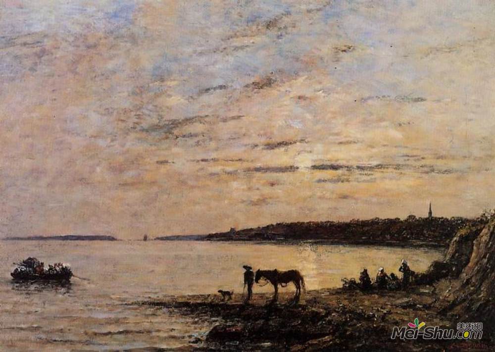 尤金·布丹(Eugene Boudin)高清作品《布雷斯特港》
