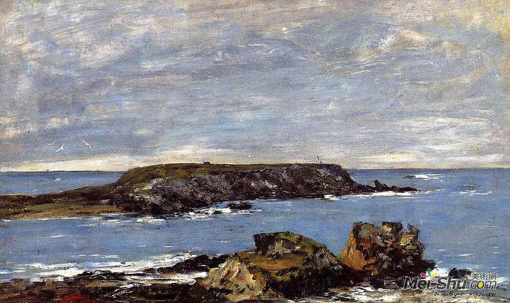 尤金·布丹(Eugene Boudin)高清作品《Camaret, The Toulinguet》