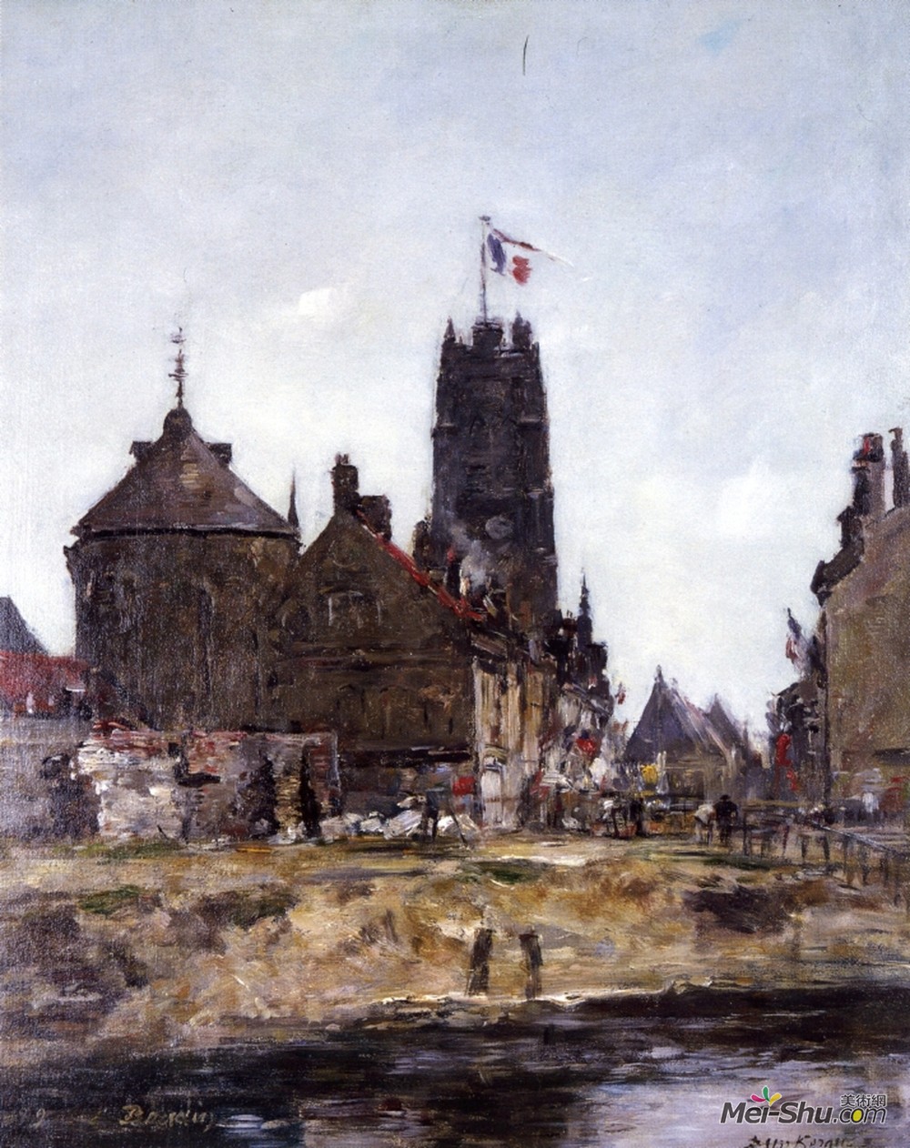 尤金·布丹(Eugene Boudin)高清作品《啊，国庆节》