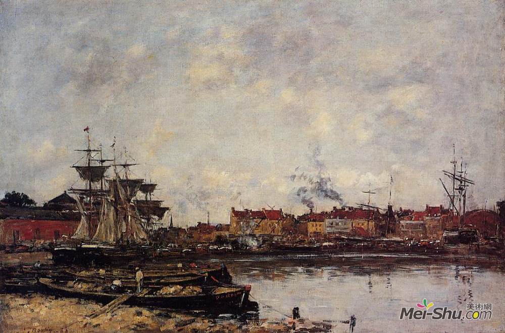 尤金·布丹(Eugene Boudin)高清作品《敦刻尔克，内港》