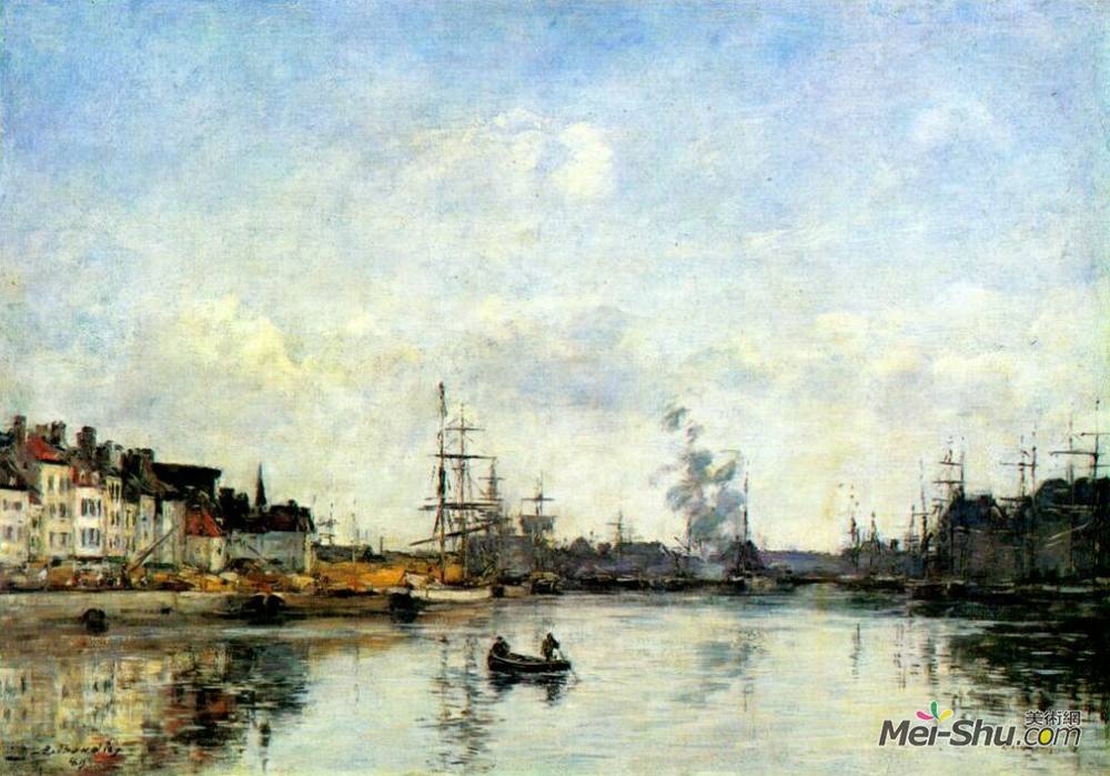 尤金·布丹(Eugene Boudin)高清作品《到港的入口》