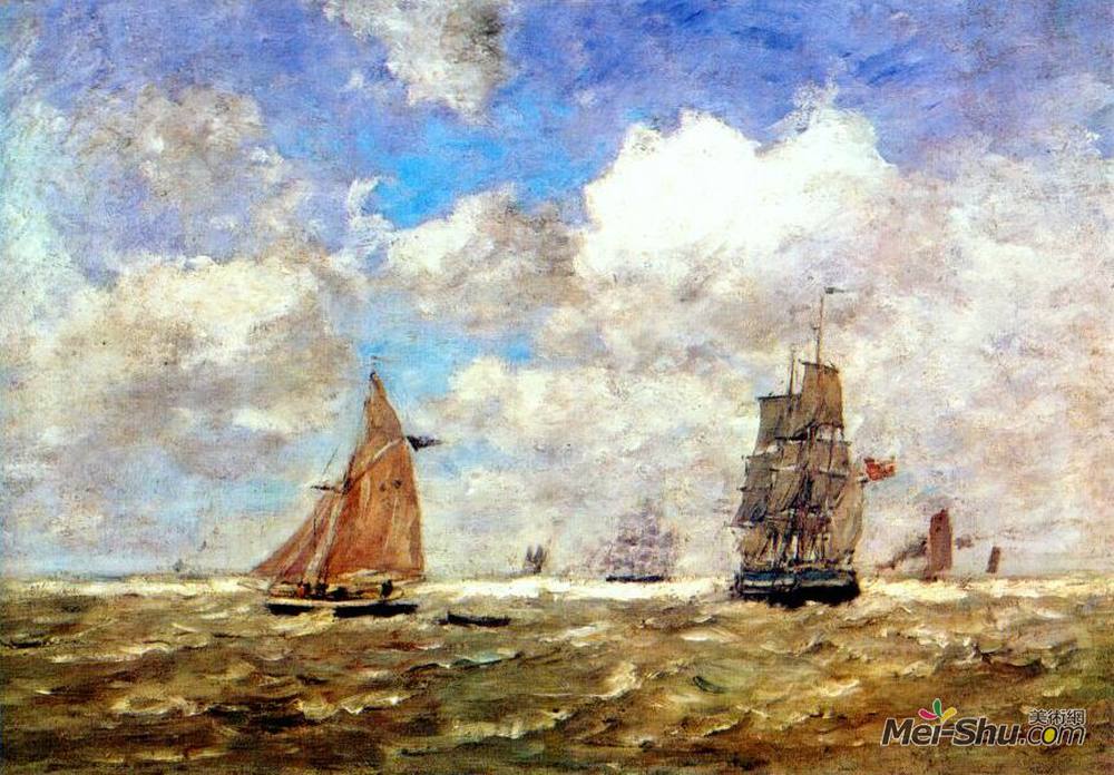 尤金·布丹(Eugene Boudin)高清作品《公海》