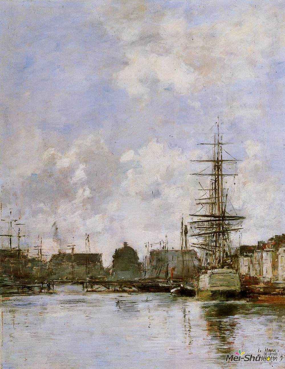 尤金·布丹(Eugene Boudin)高清作品《勒阿弗尔。酒吧盆地。》