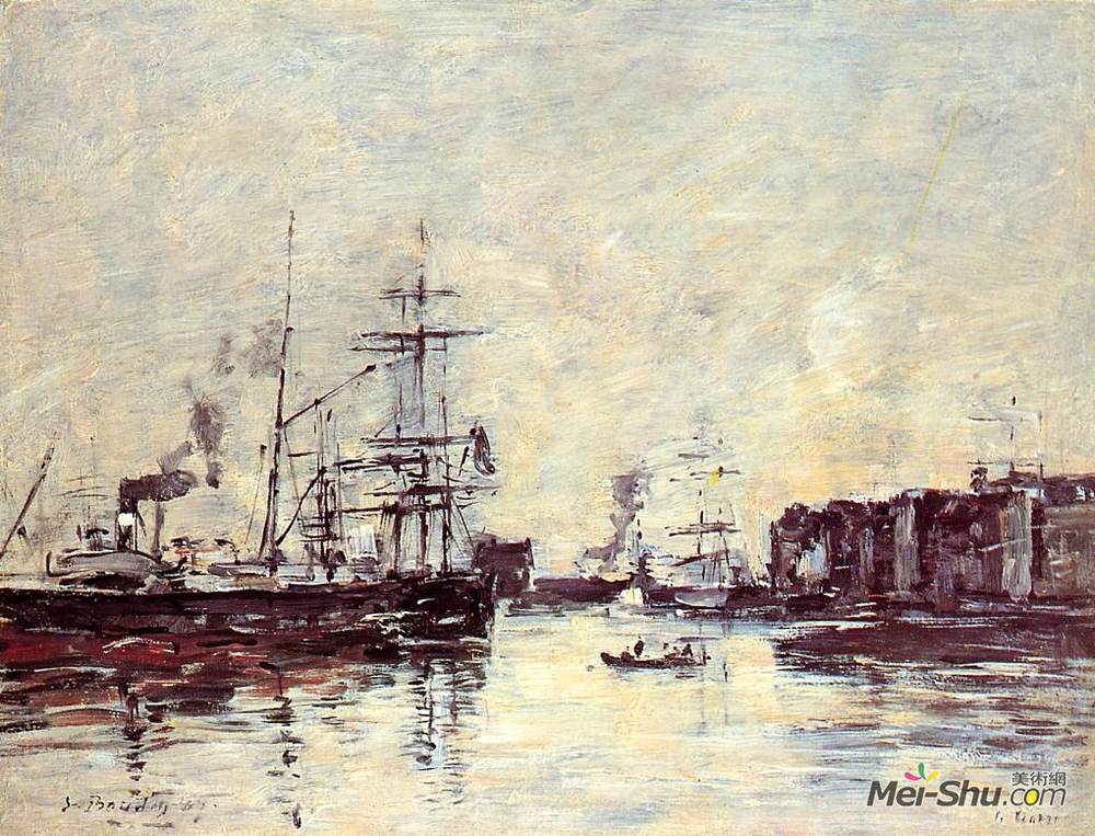 尤金·布丹(Eugene Boudin)高清作品《帆船》
