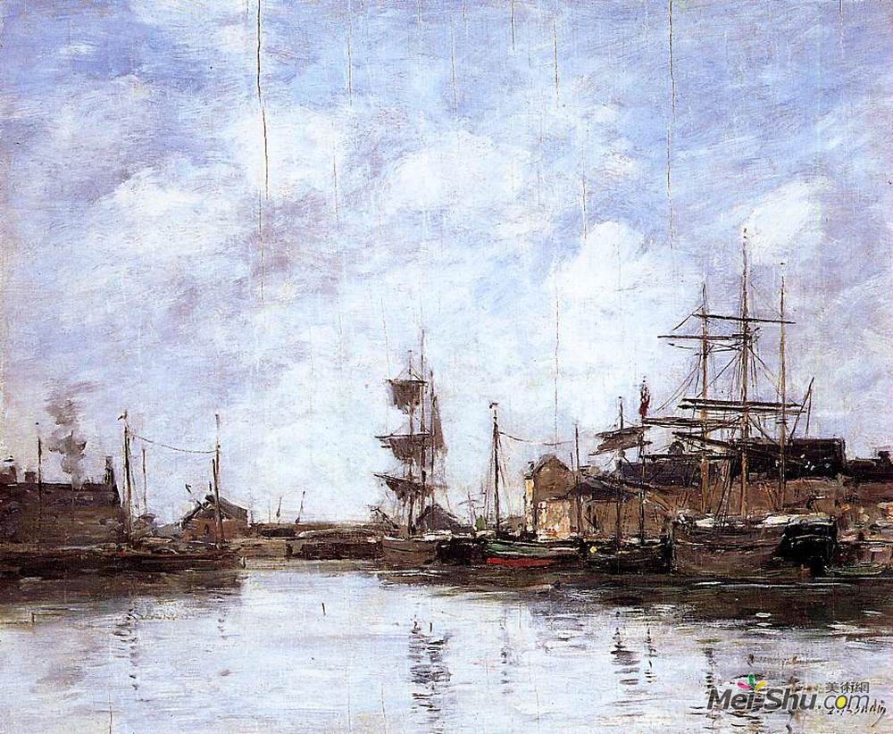尤金·布丹(Eugene Boudin)高清作品《费康的盆地》